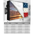 thumbnail image 2 of 4th of July Outdoor TV Cover 40 to 43 Inch Weatherproof, Red White Blue Striped Independence Day Star 600D Oxford TV Covers with Waterproof Zipper, Outside Flat TV Screen Protector 40"Wx25"Hx4.5"D, 2 of 7