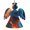 Angel Shape, variant on Angel Shape Christmas Wooden Hanging Ornaments, 6 Pcs, Xmas Tree Decor for Home Office with Blue Fire Flaming Wolf Cool Design