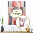 thumbnail image 3 of Designart "Transcendent Angles in Pink IV" Abstract Shapes Mirror Wall Decor - Modern Pink Abstract Mirror Wall Art For Entryway - 32" x 24" Inch, 3 of 5