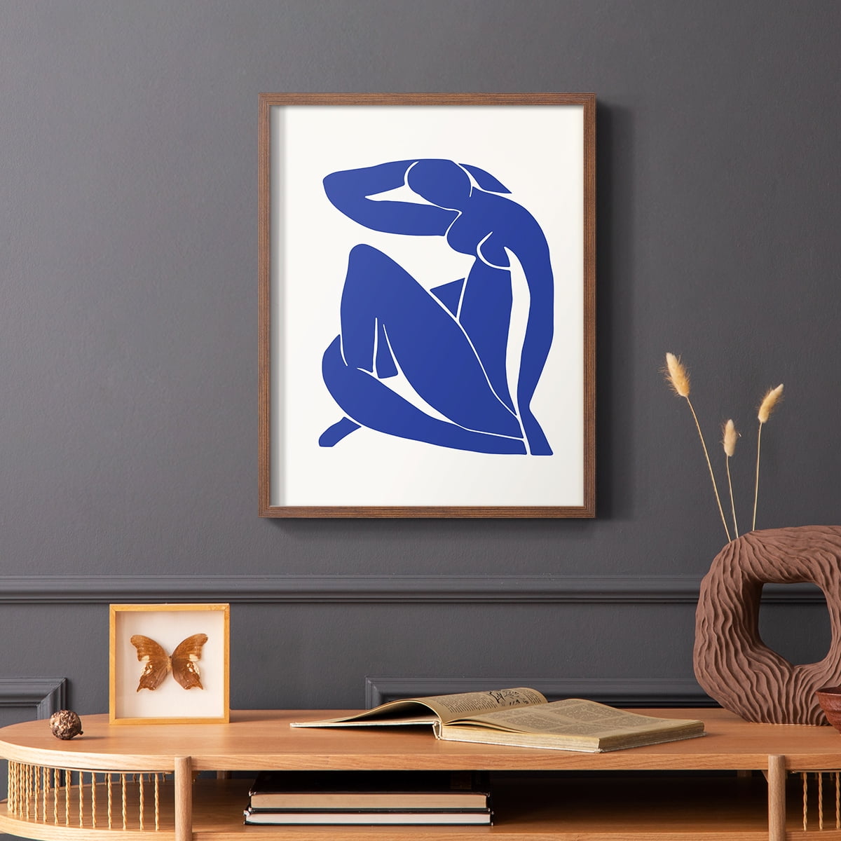 Matisse CXXXVII Framed Print in Brown Solid Wood 22 x 28 Framed Print
