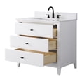 thumbnail image 3 of Vanity Art 36" Bathroom Vanity with Sink and Engineered Marble Top, Freestanding Storage Cabinet with 3 Drawers, 3 of 8