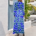 thumbnail image 3 of Vintage Geometric Dress Long Sleeve Blue Mosaic Maxi Dress High Waist Casual Graphic Bohemia Long Dresses Birthday Present, 3 of 5