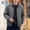 Dark Gray, variant on Men's Stand Collar Utility Wind Bomber Jacket Dual Patch Chest Pockets Light Woven Outer Shell For Warehouse Yard Labor & Urban Retro Street Outfits Dark Gray XXL