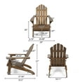 thumbnail image 5 of GDF Studio Cara Outdoor Acacia Wood Foldable Adirondack Chairs, Set of 2, Dark Brown, 5 of 8