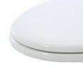 thumbnail image 3 of Jamestown Adjustable Slow Close Never Loosens Elongated Closed Front Toilet Seat In White, 3 of 10