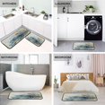 thumbnail image 4 of 2-Piece Kitchen Mat Set Non Slip Washable Floor Mats Decorative Rugs for Kitchen Sink Laundry Blue Crab and Shells, 4 of 7