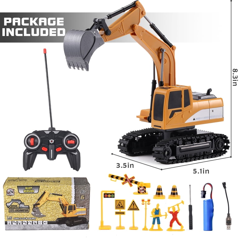Zacro Remote Control Excavator Toy With Metal Shovel and Lights photo 5