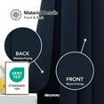 thumbnail image 6 of Deconovo Rod Pocket Black Out Curtain Panels Pack of 2, Thermal Insulated Window Curtains for Dining Room, Navy Blue, 52 W x 54 L, 6 of 11