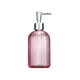 thumbnail image 2 of Botellas Dispensadoras De Vidrio Dispensador de jabón líquido de vidrio rosa de 1 pieza, botella de 400 ml, envase recargable para loción de baño, gel de ducha y champú. Rkxzt, 2 of 8