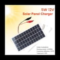 thumbnail image 3 of Panel Solar de Polisilicio de 5W 12V el Panel de Carga Impermeable PortáTil para Exteriores con Clips Puede Cargar la BateríA de 9-12V, 3 of 5