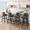 Gray, variant on Ninecer 26" Counter Height Bar Stools, Swivel Bar Stools with Back, Modern Bar Chairs, Barstools with Footrest, White (Set of 4)
