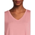 thumbnail image 4 of Time and Tru Women's V-Neck Tunic T- Shirt, 4 of 5