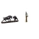 thumbnail image 1 of Escultura moderna de toro y dama tribal africana de Feng Shui, figura única de animal y mujer para escritorio, decoración del hogar y regalos de cumpl, 1 of 8