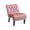 Pink, variant on Tcbosik Modern Accent Chair, Upholstered Armless Chair with Button Tufted Back and Wood Legs, Single Sofa Chair, Lounge Chair for Living Room, Bedroom, Teal