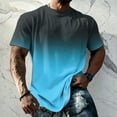 thumbnail image 2 of JULMCOMO Men's Shirts Ombre Gradient Crew Neck Short Sleeve Loose Fit Casual T Shirt Breathable Soft Comfy Summer Classic Tees Purple XL, 2 of 5