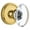 Lifetime Brass, variant on Grandeur Provence Crystal Door Knob with Georgetown Plate