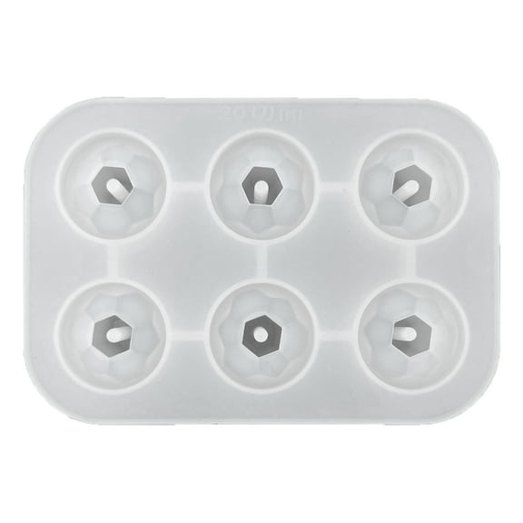 Aellinatey Jewelry Bead Resin Mold with Holes 20/25/30mm Round Bead Silicone Mold Craft