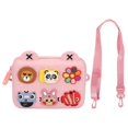 thumbnail image 1 of Kids Single Shoulder Camera Bag DIY Cartoon Decors Shock Absorbing Sling Messenger Bag Pink, 1 of 4