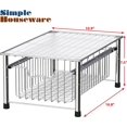thumbnail image 3 of Biwat Simple Houseware Stackable Basket Drawer, Chrome, 3 of 4