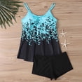 thumbnail image 6 of Erwazi Tankini Swimsuits for Women Plus Size Printed Crew Neck Tie Neck 2 Piece Modest Swimwear Tank Top Bathing Suit Suit, 6 of 6