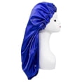 thumbnail image 2 of Long Satin Sleep Cap For Women, Large Satin Bonnet, Silk Hair Bonnet For Long Curly Hair, 2 of 4