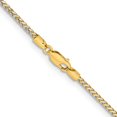 thumbnail image 4 of Diamond2Deal 14K Yellow Gold 1.85mm Rhodium-Plated Spiga Chain Necklace for Women 18", 4 of 5