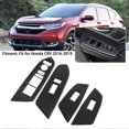 thumbnail image 2 of Seat Adjustment Button Panel Trim Soft Carbon Fiber Decoration Fit for Honda CRV 20162019, 2 of 3