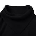 thumbnail image 6 of Women's Solid Color Cowl Neck Sweater, Elegant Drapey Neck Pullover, Long Sleeve Casual Top, Loose Fit Knit Sweater, Fall Winter Sweater, Everyday Wear Sweater, Soft Cowl Neck Top Black L, 6 of 9