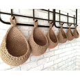 thumbnail image 2 of LEAQU Hanging Wall Vegetable Fruit Baskets,Jute Eco Teardrop Hanging Basket, Bohemian Handwoven Wall Mount Basket For Home Kitchen - 1PC, 2 of 8