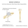 thumbnail image 6 of Rosec Jewels Princess Cut Diamond Promise Ring for Women - EF-VS Grade Certified Lab Grown Diamond, 14K Yellow Gold, US 8.50, 6 of 9