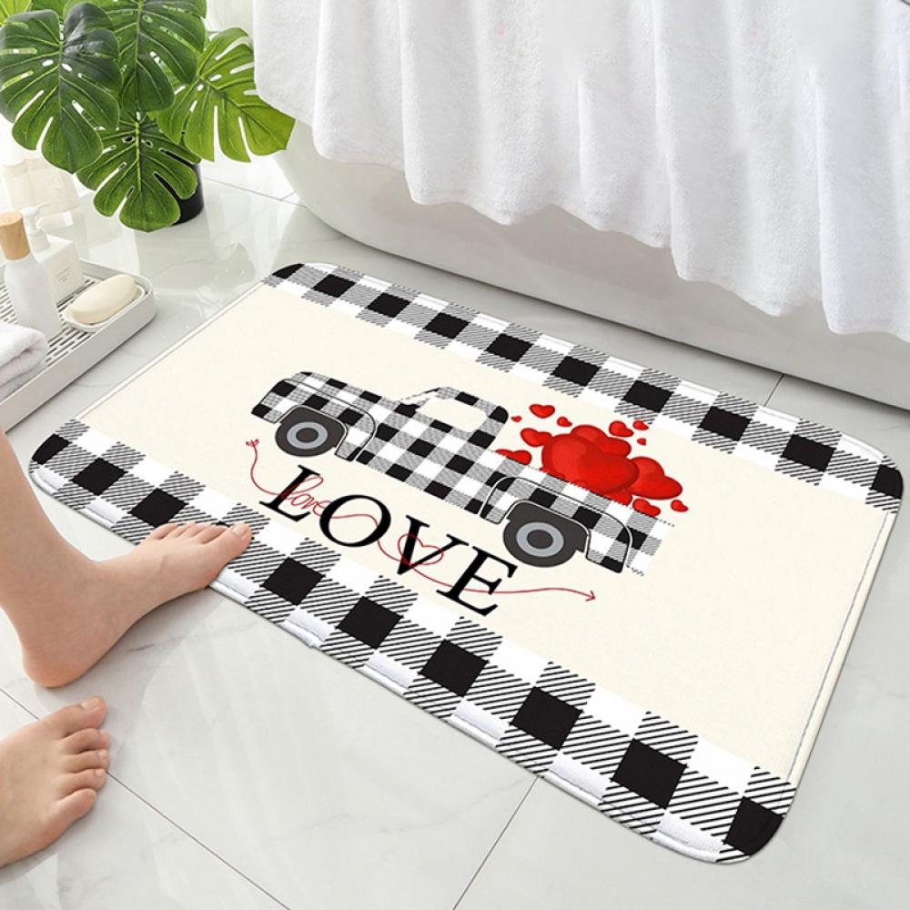 Valentine's Day Indoor Doormat Front Door Rug, Non Slip Entrance Rug