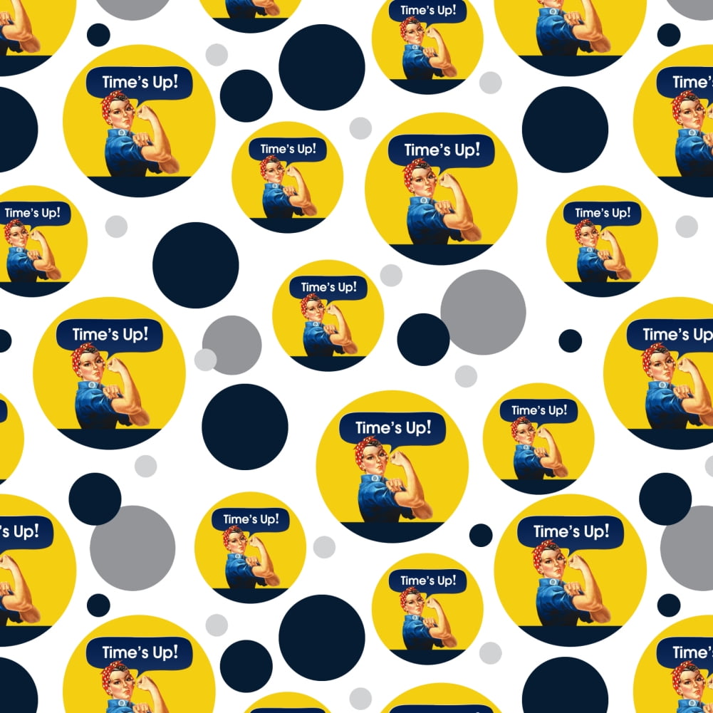 Time's Up Says Rosie the Riveter Premium Gift Wrap Wrapping Paper Roll