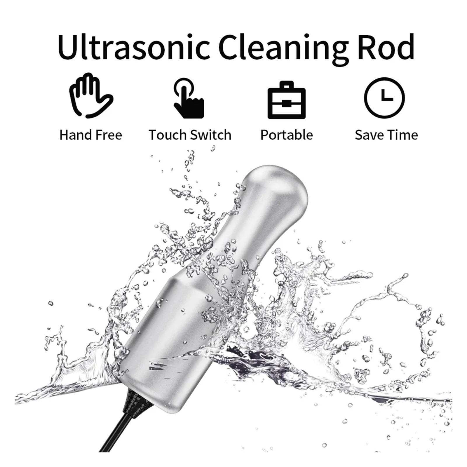Portable Ultrasonic Cleaner for Home, Ultrasound Cleaning Bath, Jewelry Glasses Washing Machine