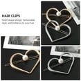 thumbnail image 2 of 3 pinzas para el pelo con forma de corazón, pasadores huecos con incrustaciones de perlas y tocado de aleación., 2 of 6