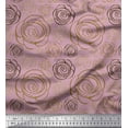 thumbnail image 1 of Soimoi Purple Velvet Fabric Stripe & Ranunculus Floral Printed Fabric 1 Yard 58 Inch Wide, 1 of 3