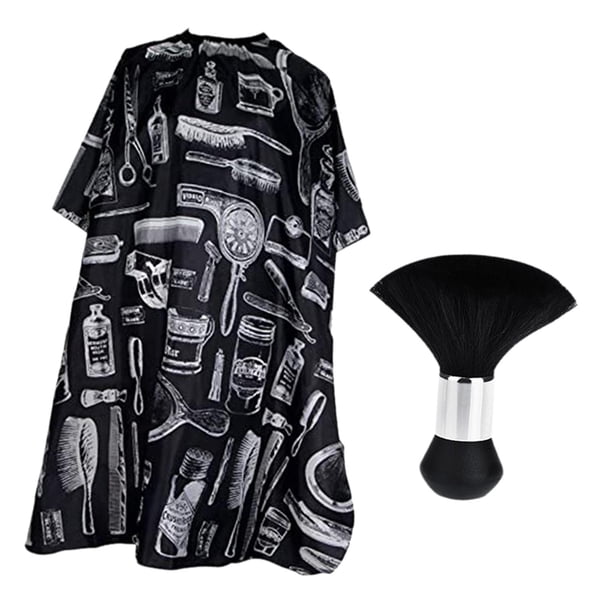 Capa De Peluquero Impermeable Para Peluquero, Capa De Peinado Para Salón De Belleza, Estilista, Hombres, Estampado Negro