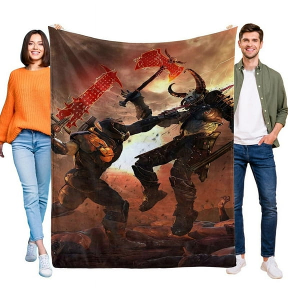 Doom Eternal Throw Blanket Gifts for Fans Lover Girls Boys Women Present Hoodie Him Bed 40"x50"