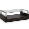 thumbnail image 3 of 3 Piece Coffee and End Table Set in Graphite Glass, 3 of 3