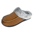 thumbnail image 5 of FREISTERN Women's Fuzzy House Slipper Warm Scuff Memory Foam Slip on Indoor Outdoor House Shoes, 5 of 6