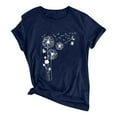 thumbnail image 2 of Best Sales! T Shirts for Women Oversized T Shirts for Women Graphic Tees for Teen Girls Womens Graphic Tees Orange Shirts Giraffe Shirt Cute Graphic Teescute Tshirts Shirts for Women(Yb-Navy,Medium), 2 of 5