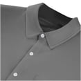 thumbnail image 3 of Camiseta de Botón de Bolsillo de Color Sólido de los Hombres con Cuello Flip, Top Elástico Y Elástico, 3 of 8