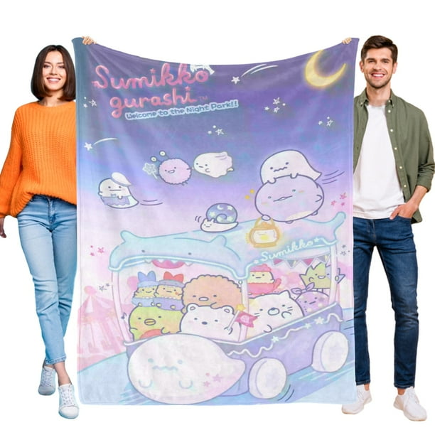 Sumikko Gurashi anti-pilling, suave, ligera, esponjosa y acogedora de lujo para hogar y cocina – Perfecta para niños y adultos, 100 x 150 cm