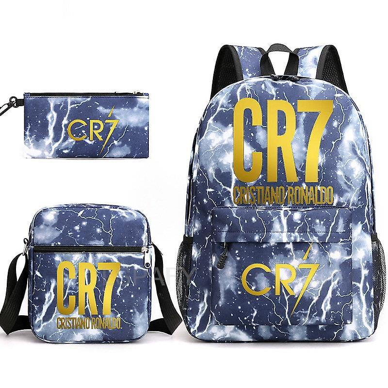 New CR7 Backpack Large Capacity School Bag Trendy Laptop