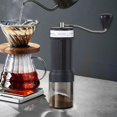 thumbnail image 1 of Molinillo de café con manivela, 40 niveles, configuraciones externas ajustables, compacto, ahorra esfuerzo, vierte sobre él para regalos de camping. Negro, 1 of 8