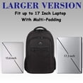 thumbnail image 3 of MATEIN Mochila para Laptop con Carga USB, Mochila de 17.3 Pulgadas, Mochila Antirrobo para Hombre, Mochila de Viaje Impermeable y Delgada para Aire Libre, Regalo para Hombre y Mujer, Negro, 3 of 5
