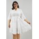 thumbnail image 5 of Vestido Roman Fashion algodón cinto Talla extra 8541 blanco 40, 5 of 7