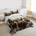thumbnail image 3 of Homewish Highland Bull Bedding Comforter Set 2pcs for Female Men,Vintage Cabin Cottage Windmill Twin Comforter Sets Microfiber,Farmhouse Animal Breathable Bedding Set,Luxury Bedroom Decor, 3 of 8