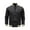 Black, variant on Lovskoo 2024 Men's Bomber Jacket Casual Patchwork Long Sleeve Zipper Outerwear Jacket Flight Jacket Black