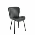 thumbnail image 6 of Dining Chairs Set of 4, Modern Upholstered Pu Leather Kitchen Side Chairs Comfy Backrest, 6 of 6