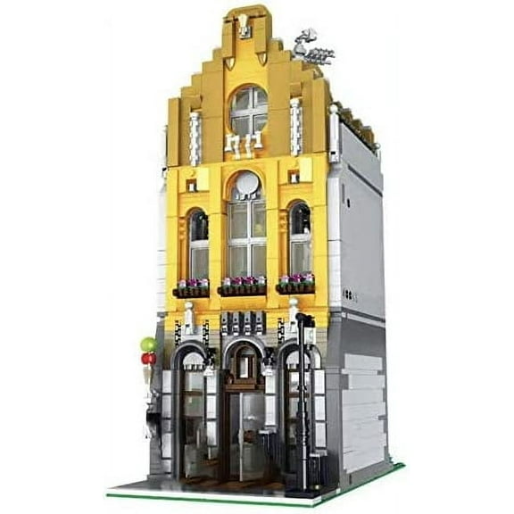 General Jim’s Toys & Bricks Lighted Ice Cream Parlor, Modular Building Blocks Set, Collector Series